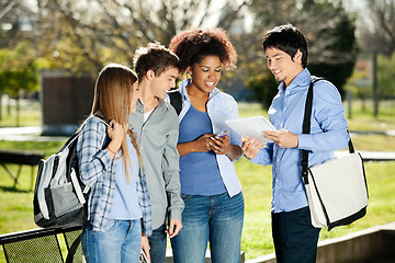 Image showing Students Discussing In Campus