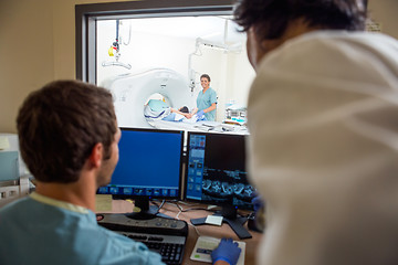 Image showing Medical Team In CT Scan Lab