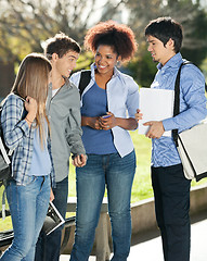 Image showing Students Smiling Together In Campus