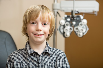 Image showing Boy Smiling At Optician