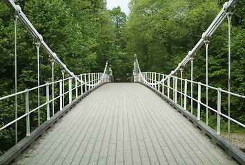 Image showing Old suspension bridge