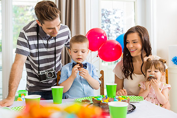 Image showing Family Celebrating Birthday Party At Home