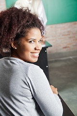 Image showing Beautiful Woman Smiling In Classroom