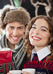 Image showing Happy Couple At Christmas Store