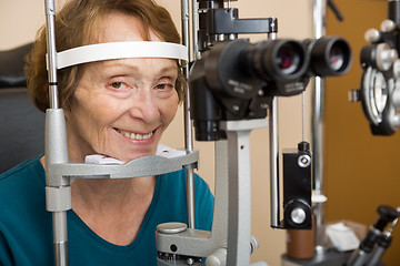 Image showing Senior Woman Undergoing Eye Examination