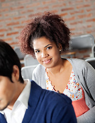 Image showing College Student With Classmate In Classroom