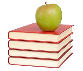 Image showing Apple and Books