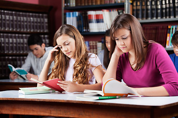 Image showing Friends Studying Together At Table