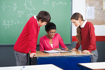 Image showing Teacher Teaching Mathematics To Students