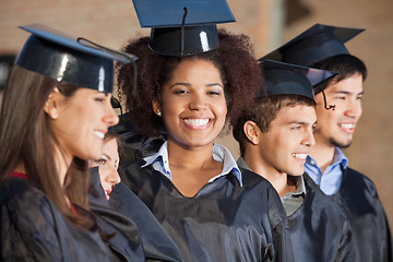 Image showing Woman With Friends On Graduation Day At College