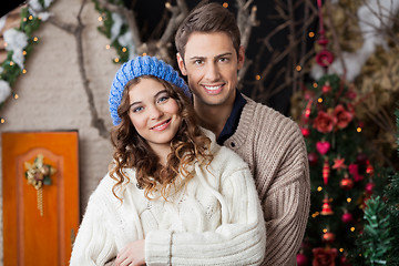 Image showing Happy Couple In Christmas Store