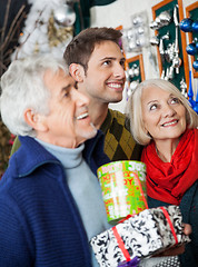 Image showing Happy Family Shopping In Christmas Store