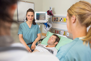 Image showing Nurse With Medical Team in Emergency