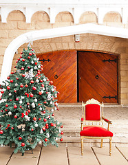 Image showing Christmas Tree And Chair