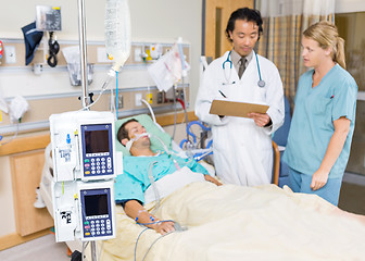 Image showing Dialysis Machine With Patient And Doctor
