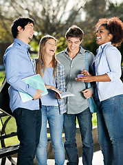 Image showing Happy Students Standing In Campus