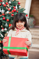 Image showing Cute Girl Holding Gift