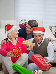 Image showing Happy Family With Christmas Gifts