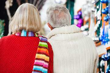 Image showing Senior Couple At Christmas Store