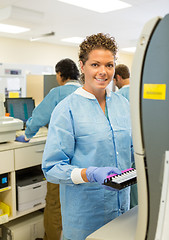 Image showing Portrait of Female Lab Tech