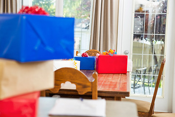 Image showing Birthday Presents On Dining Table