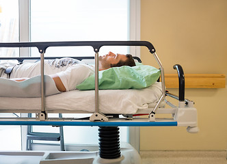 Image showing Patient Lying On Bed In Hospital