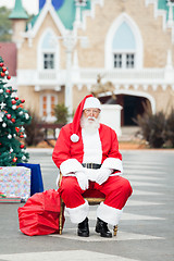 Image showing Santa Claus Sitting In Courtyard