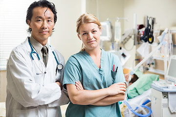 Image showing Confident Doctor And Nurse In Hospital