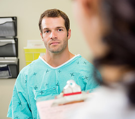 Image showing Patient Looking At Doctor In Hospital