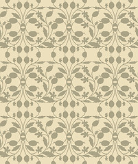 Image showing beige floral wallpaper