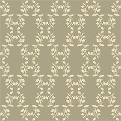 Image showing beige floral wallpaper