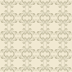 Image showing beige floral wallpaper