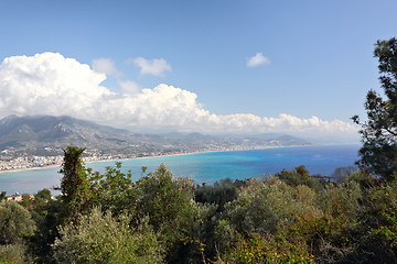 Image showing View of the Mediterranean city of Alanya.