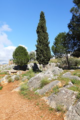 Image showing Yard of an old fortress in Alanya.