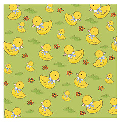 Image showing seamless background with  rubber duck