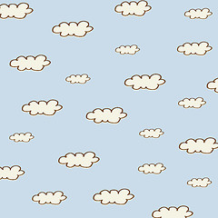 Image showing seamless background with cartoon clouds