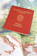 Image showing Passport on map