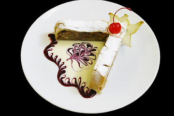 Image showing Pastry with cherry