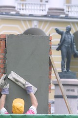 Image showing Lenin and worker