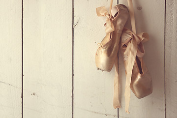 Image showing Posed Pointe Shoes in Natural Light 