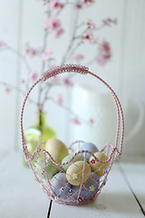 Image showing Easter Holiday Themed Still Life Scene in Natural Light