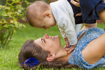 Image showing Happy mother with child