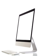 Image showing modern computer monitor with blank screen