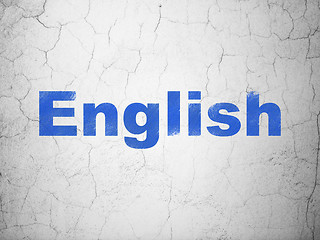 Image showing Education concept: English on wall background