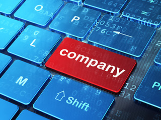 Image showing Business concept: Company on computer keyboard background