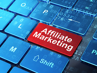 Image showing Business concept: Affiliate Marketing on computer keyboard background