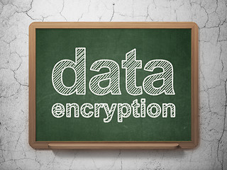 Image showing Safety concept: Data Encryption on chalkboard background