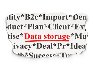 Image showing Data concept: Data Storage on Paper background