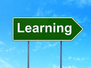 Image showing Education concept: Learning on road sign background