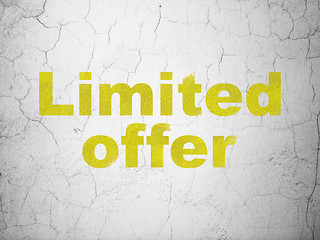 Image showing Business concept: Limited Offer on wall background